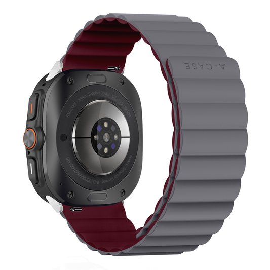 Invix Galaxy Watch Silicone Magnetic Band-Gray/Red