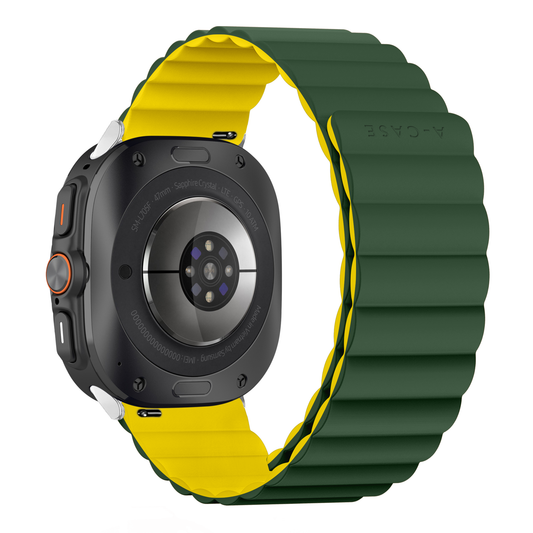 Invix Galaxy Watch Silicone Magnetic Band-Green/Yellow