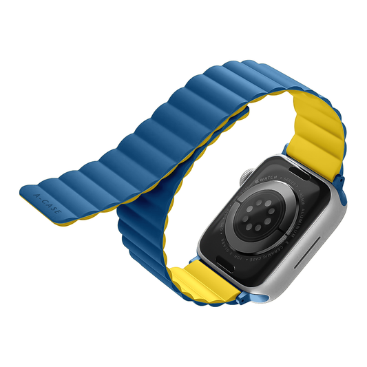 Invix Apple Watch Silicone Magnetic Band-Blue/Yellow