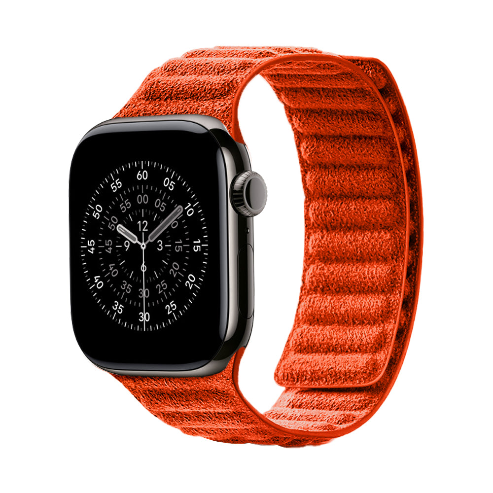 Kadife Alcantara Leather Apple Watch Strap - Maroon