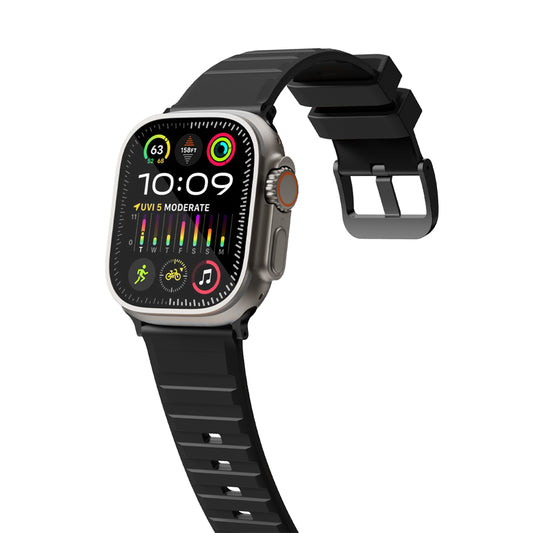 Bodrum Apple Watch Silicone Band Black/Black