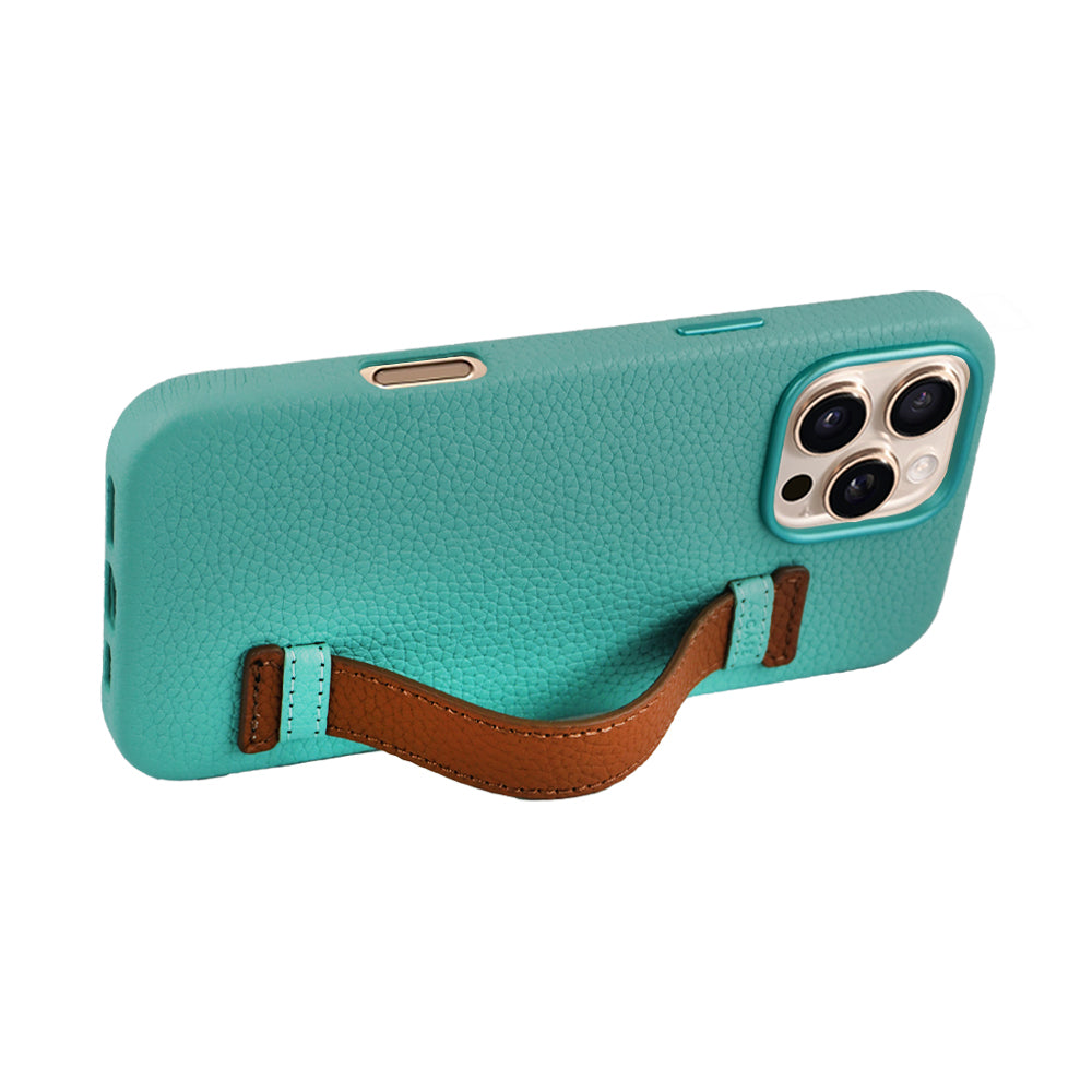 Amur Pro Leather Case For iPhone 16 Series - Tiffany/Brown