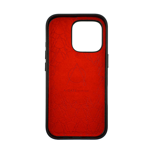 Tank Pro Vegan Leather Case For iPhone 16 Series-Red