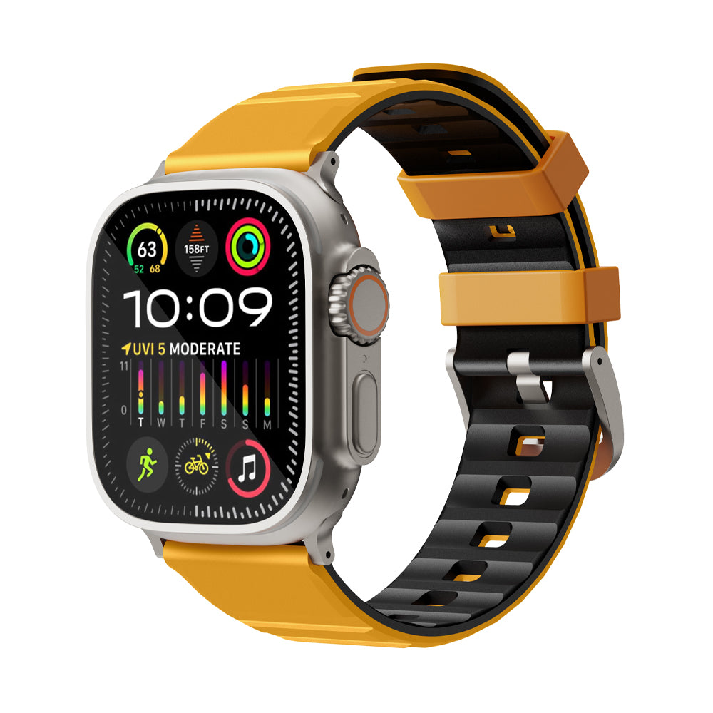Bodrum Apple Watch Silicone Band Orange/Black