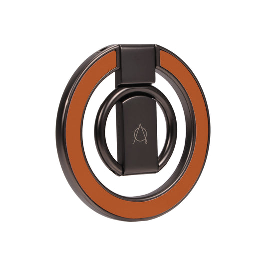Kilyos Magnetic Phone Ring Stand Vegan Leather - Orange