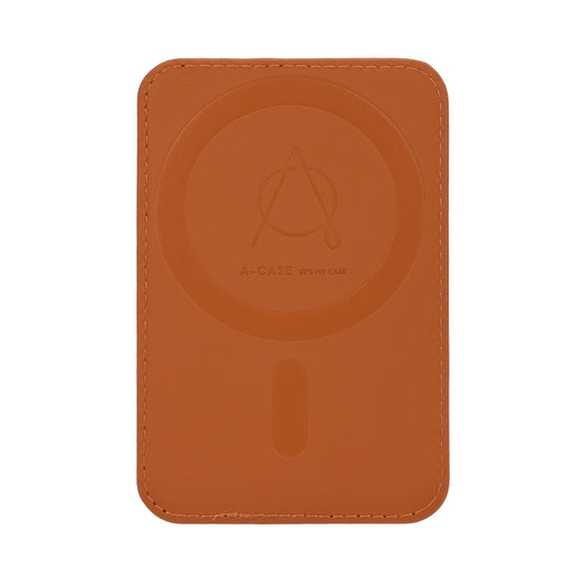 Kilyos Vegan Leather Premium Magsafe Card Holder - Orange/Titanium