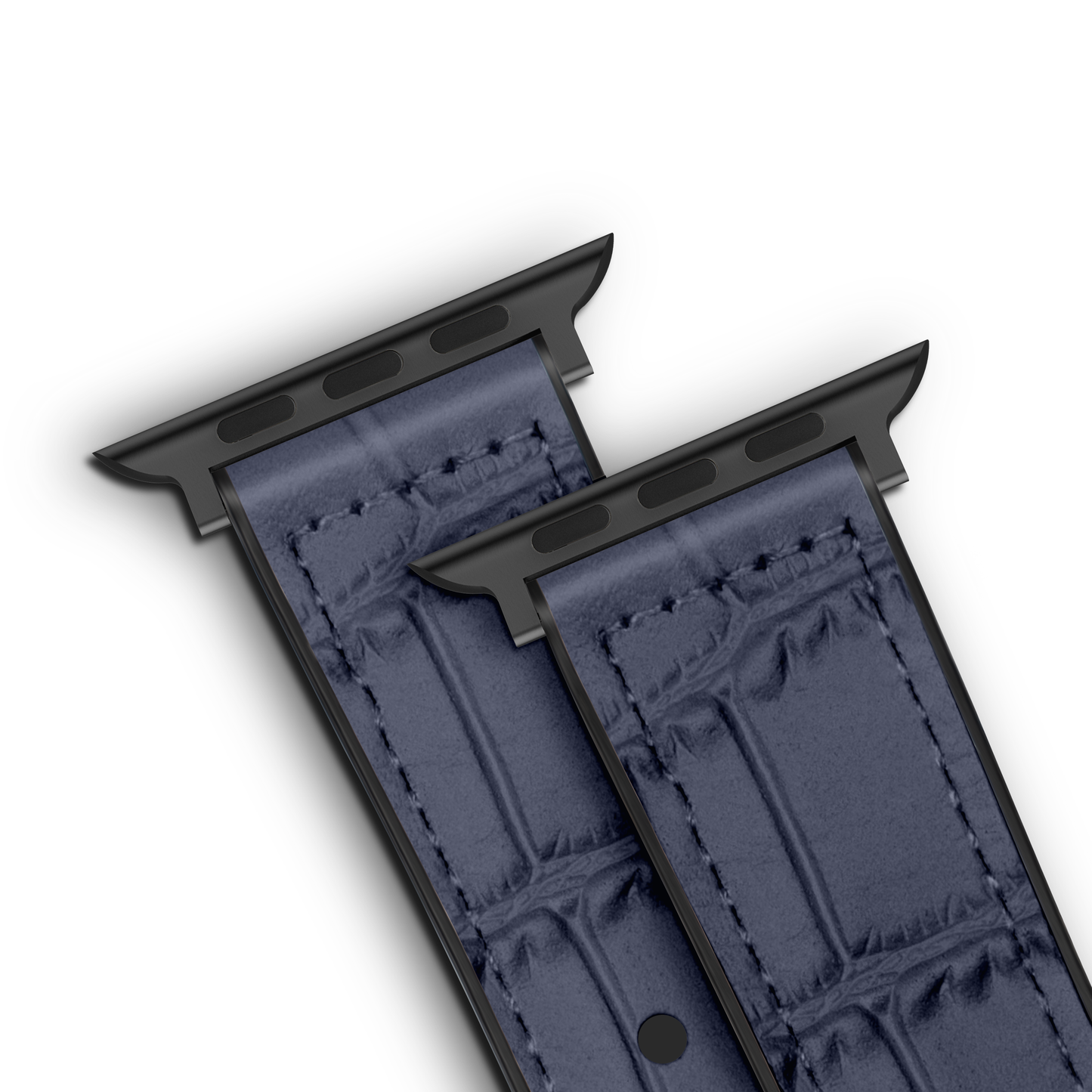 Javan Genuine Leather Apple Watch Strap – Ultra-Stylish Band with Black Buckle, Compatible with Apple Watch 42mm / 44mm / 45mm / 49mm-Blue