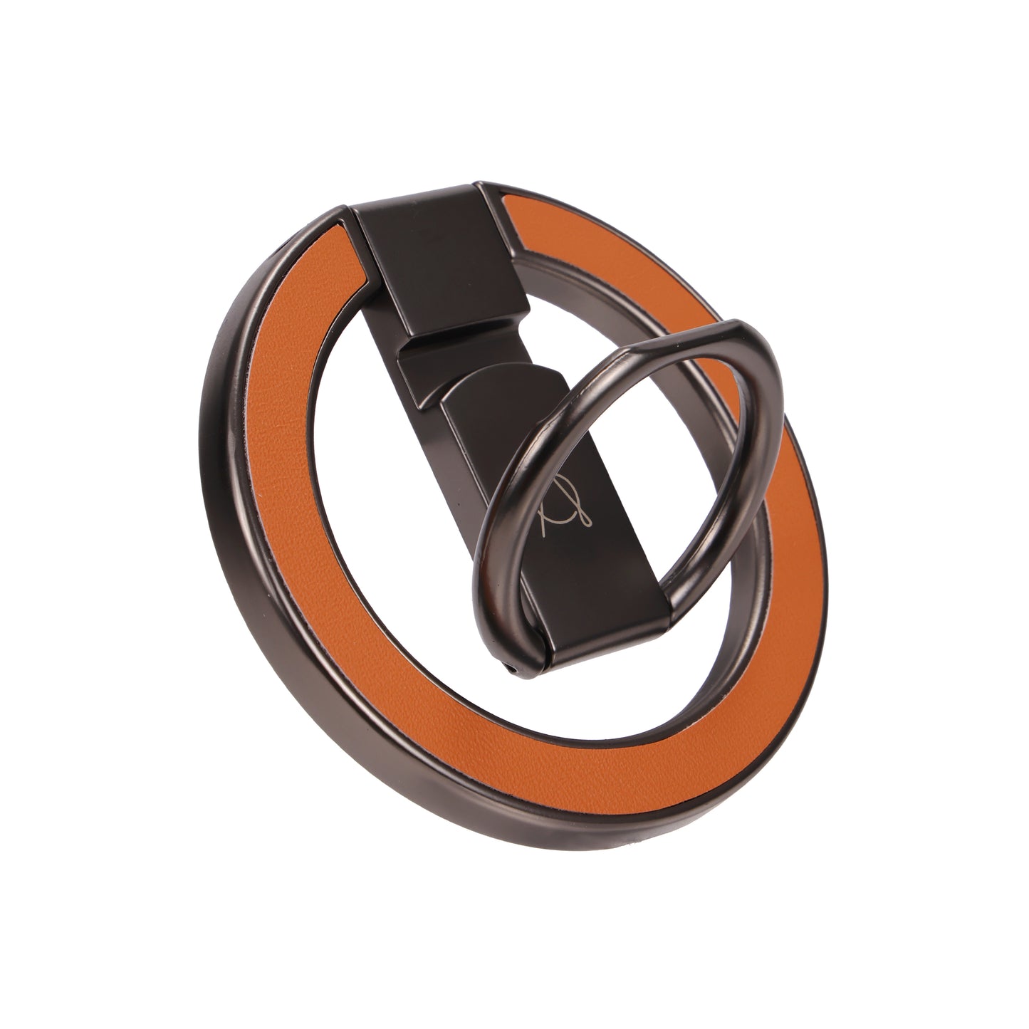 Kilyos Magnetic Phone Ring Stand Vegan Leather - Orange
