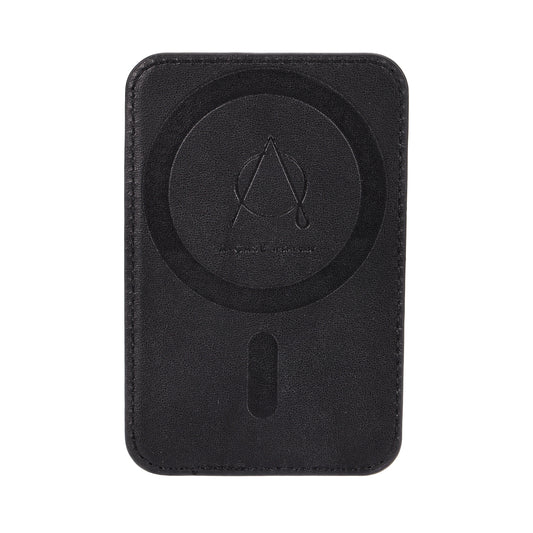 Kilyos Vegan Leather Premium Magsafe Card Holder - Black/Titanium