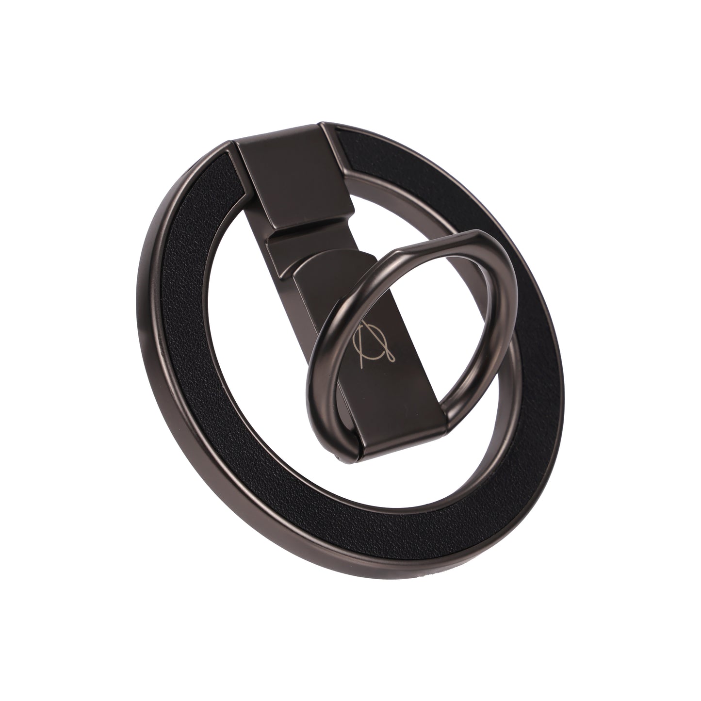Kilyos Magnetic Phone Ring Stand Vegan Leather - Black