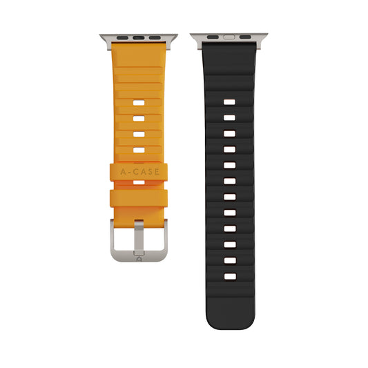 Bodrum Apple Watch Silicone Band Yellow/Titanium