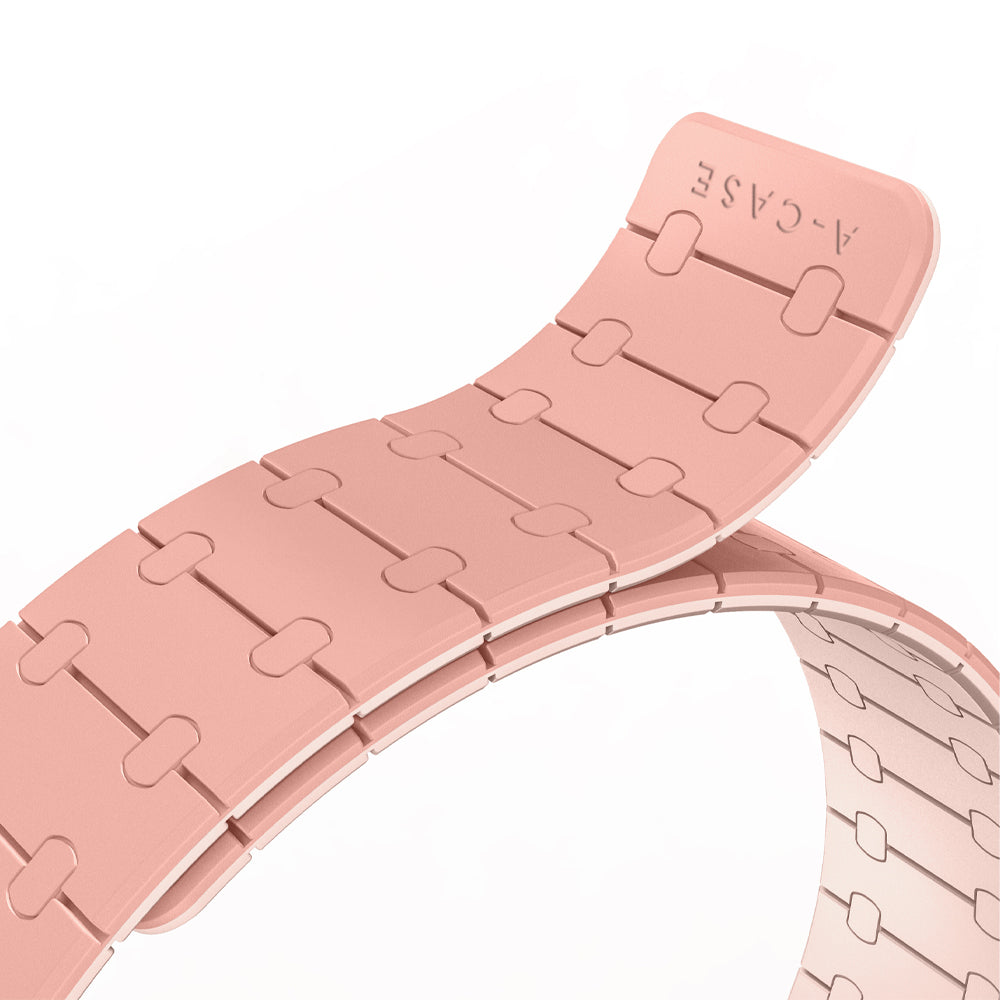 Perge Series Silicone Magnetic Adjustable Loop Strap - A-Case Compatible with Apple Watch Bands (49mm, 45mm, 44mm, 42mm)- Pink
