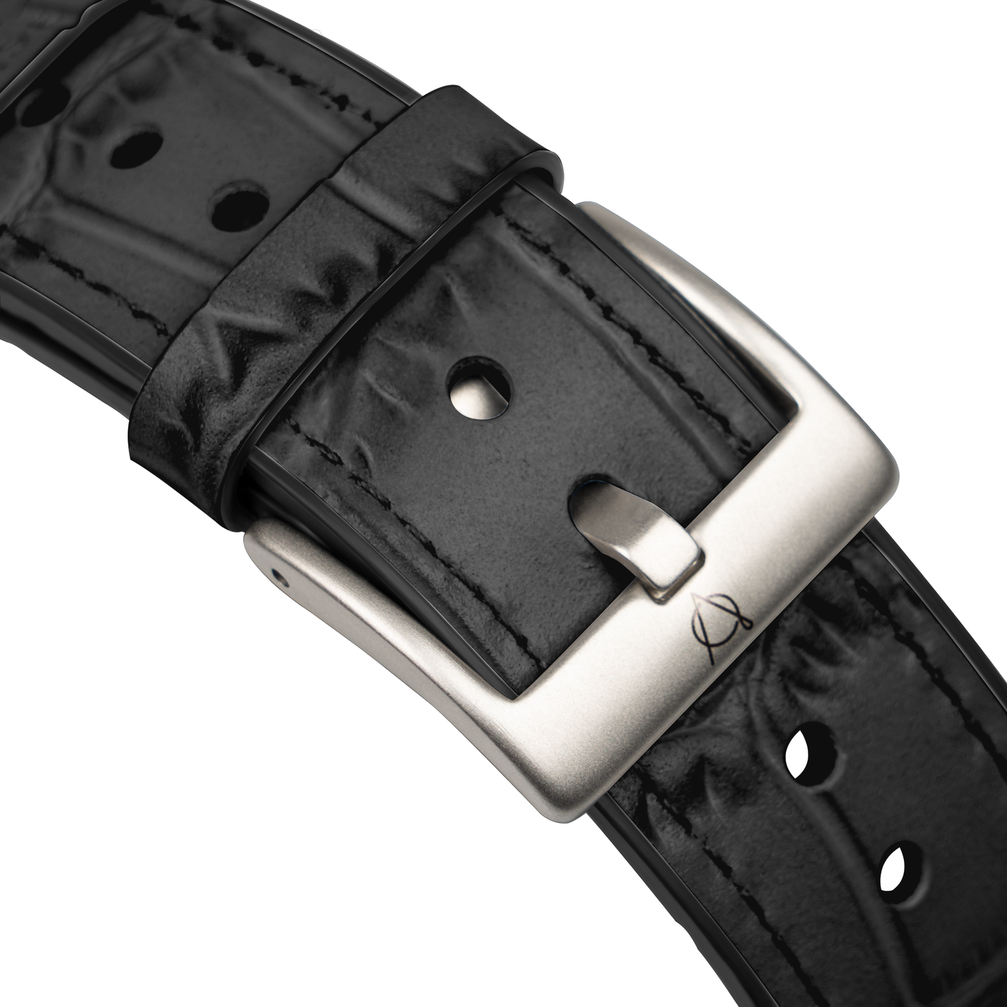 Javan Genuine Leather Apple Watch Strap – Ultra-Stylish Band with Silver Buckle, Compatible with Apple Watch 42mm / 44mm / 45mm / 49mm- Black