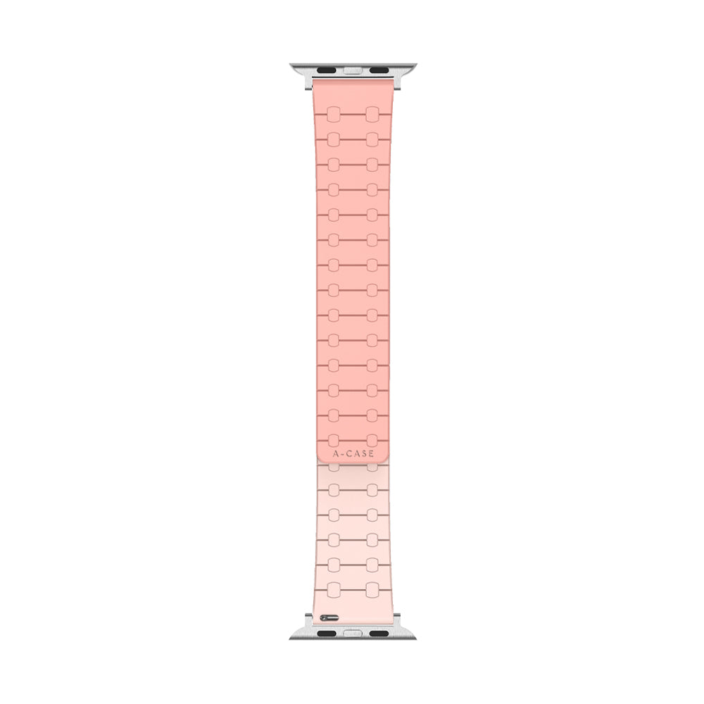 Perge Series Silicone Magnetic Adjustable Loop Strap - A-Case Compatible with Apple Watch Bands (49mm, 45mm, 44mm, 42mm)- Pink