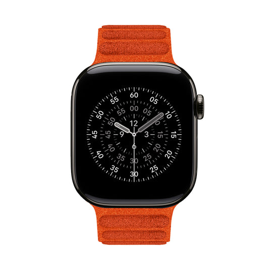 Kadife Alcantara Leather Apple Watch Strap - Orange