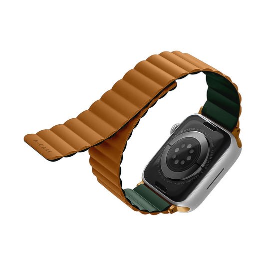 Invix Apple Watch Silicone Magnetic Band-Brown/Green