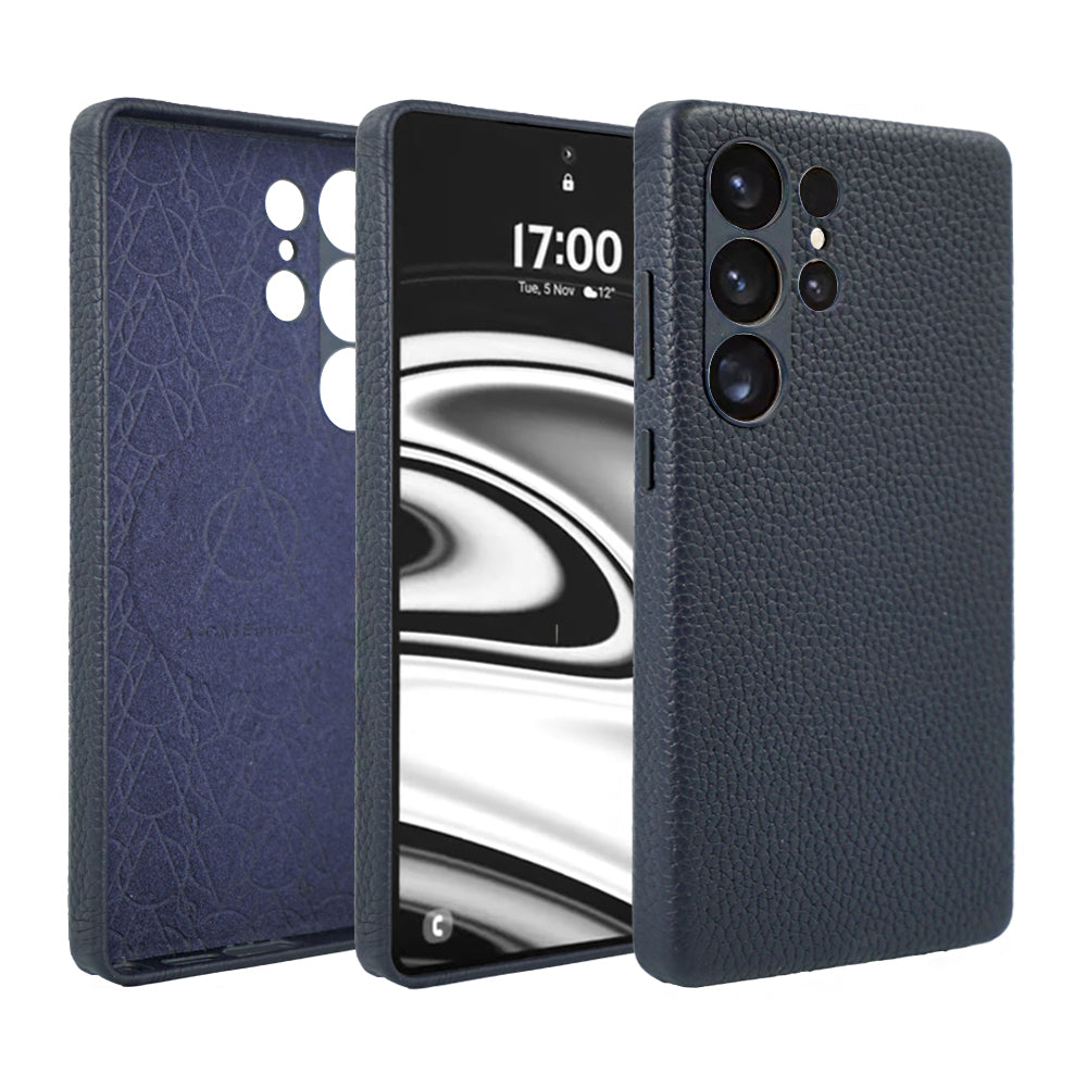 Amur Series A-Case for Samsung Galaxy S25 Ultra - Slim & Lightweight Genuine Leather Case with Magnetic Compatibility and Case-Less Touch Feeling (6.9-Inch)" – Pink