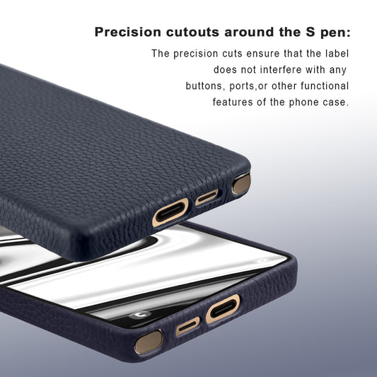 Amur Series A-Case for Samsung Galaxy S25 Ultra - Slim & Lightweight Genuine Leather Case with Magnetic Compatibility and Case-Less Touch Feeling (6.9-Inch)" – Blue