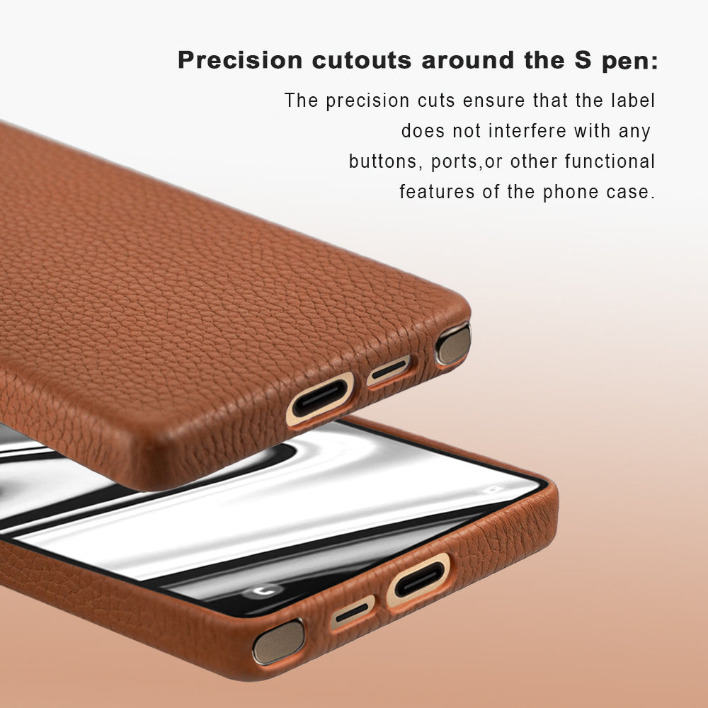 Amur Series A-Case for Samsung Galaxy S25 Ultra - Slim & Lightweight Genuine Leather Case with Magnetic Compatibility and Case-Less Touch Feeling (6.9-Inch)" – Brown