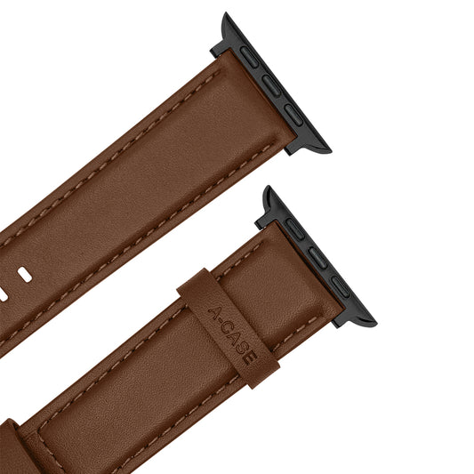Elmas American Leather Apple Watch Strap with Black Buckle-Brown