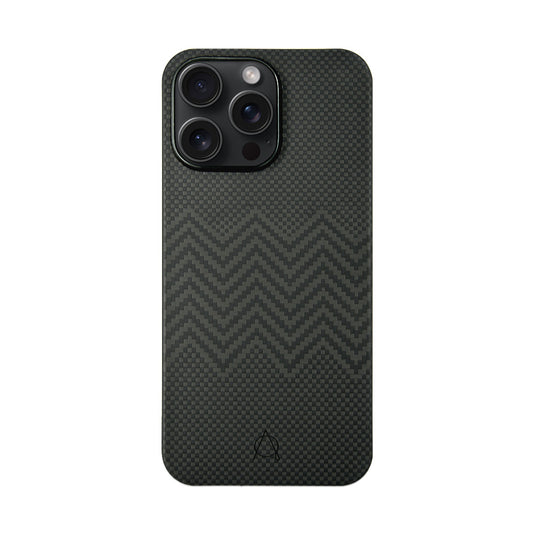 Zikzak Aramid Fiber Case For iPhone 15 Pro Max - Black