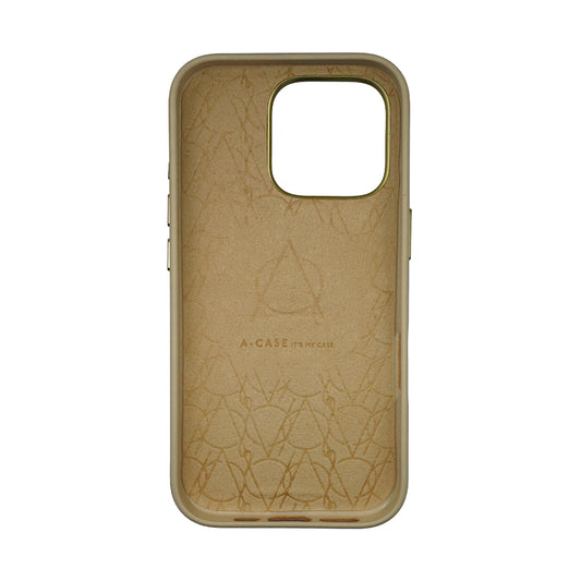Tank Vegan Leather Case For iPhone 16 Series-Beige