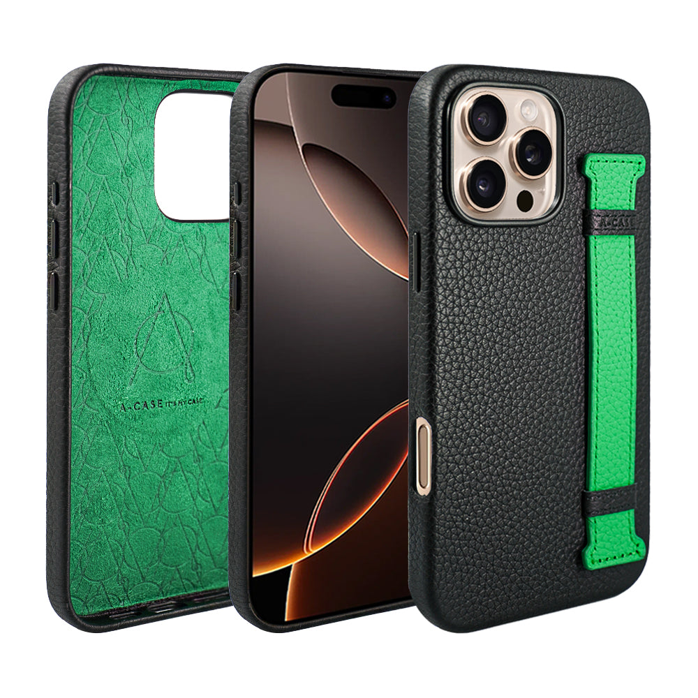 Amur Pro Leather Case For iPhone 16 Series - Tiffany/Brown