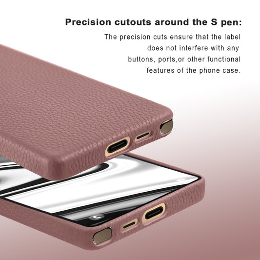 Amur Series A-Case for Samsung Galaxy S25 Ultra - Slim & Lightweight Genuine Leather Case with Magnetic Compatibility and Case-Less Touch Feeling (6.9-Inch)" – Pink