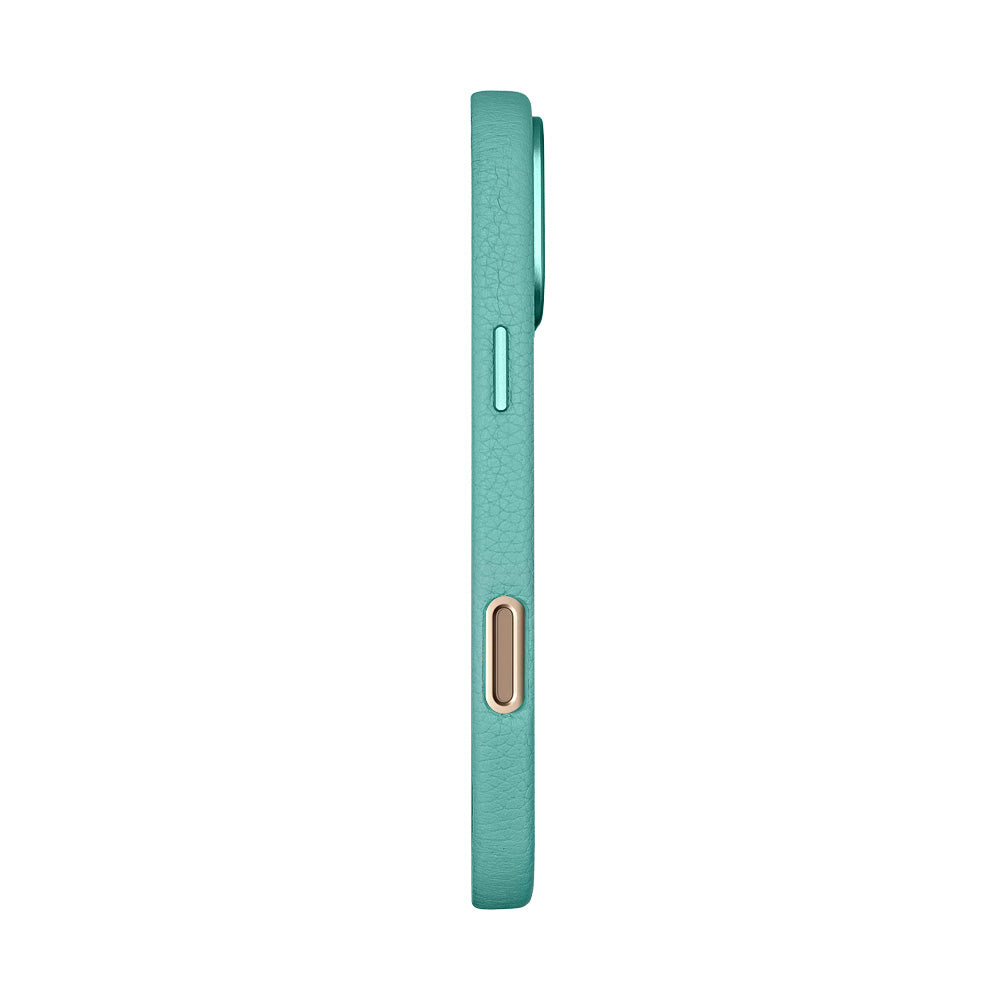 Amur Pro Leather Case For iPhone 16 Series - Tiffany/Brown