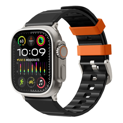 Bodrum Apple Watch Silicone Band Orange/Titanium