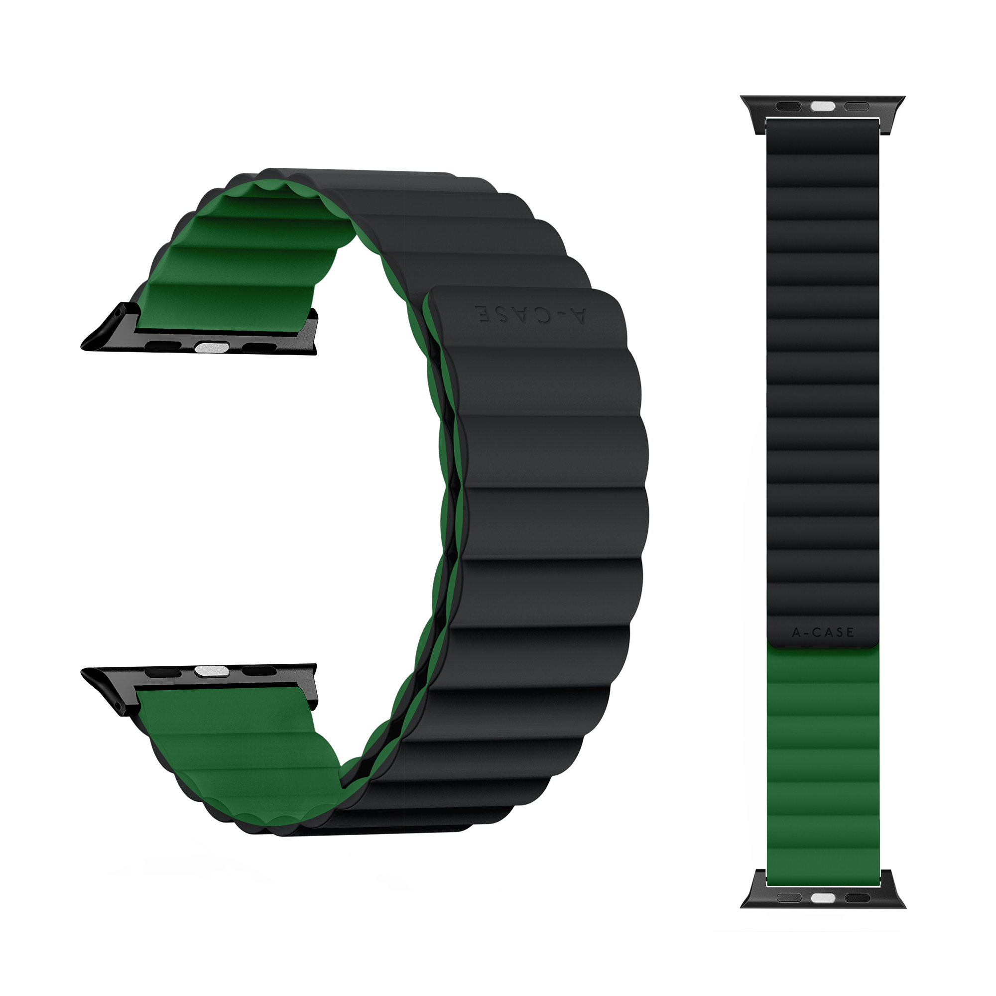 Invix Apple Watch Silicone Magnetic Band-Black/Green