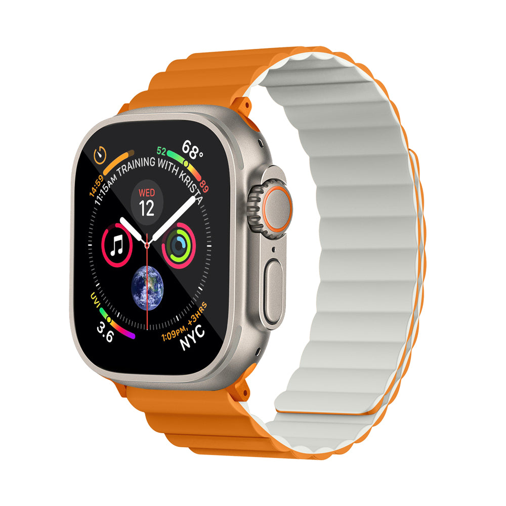 Invix Apple Watch Silicone Magnetic Band-Black/Green