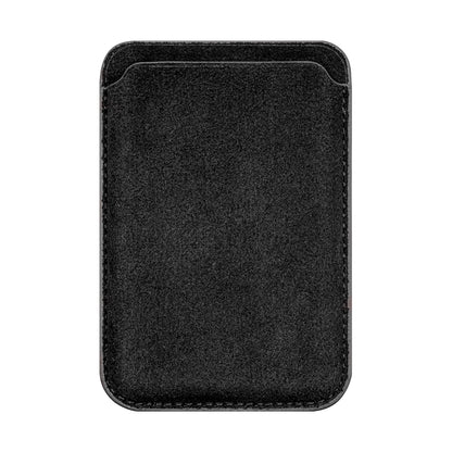 Kadife Alcantara Leather Premium Magnetic Card Holder - Gray