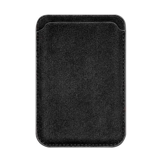 Kadife Alcantara Leather Premium Magnetic Card Holder - Black