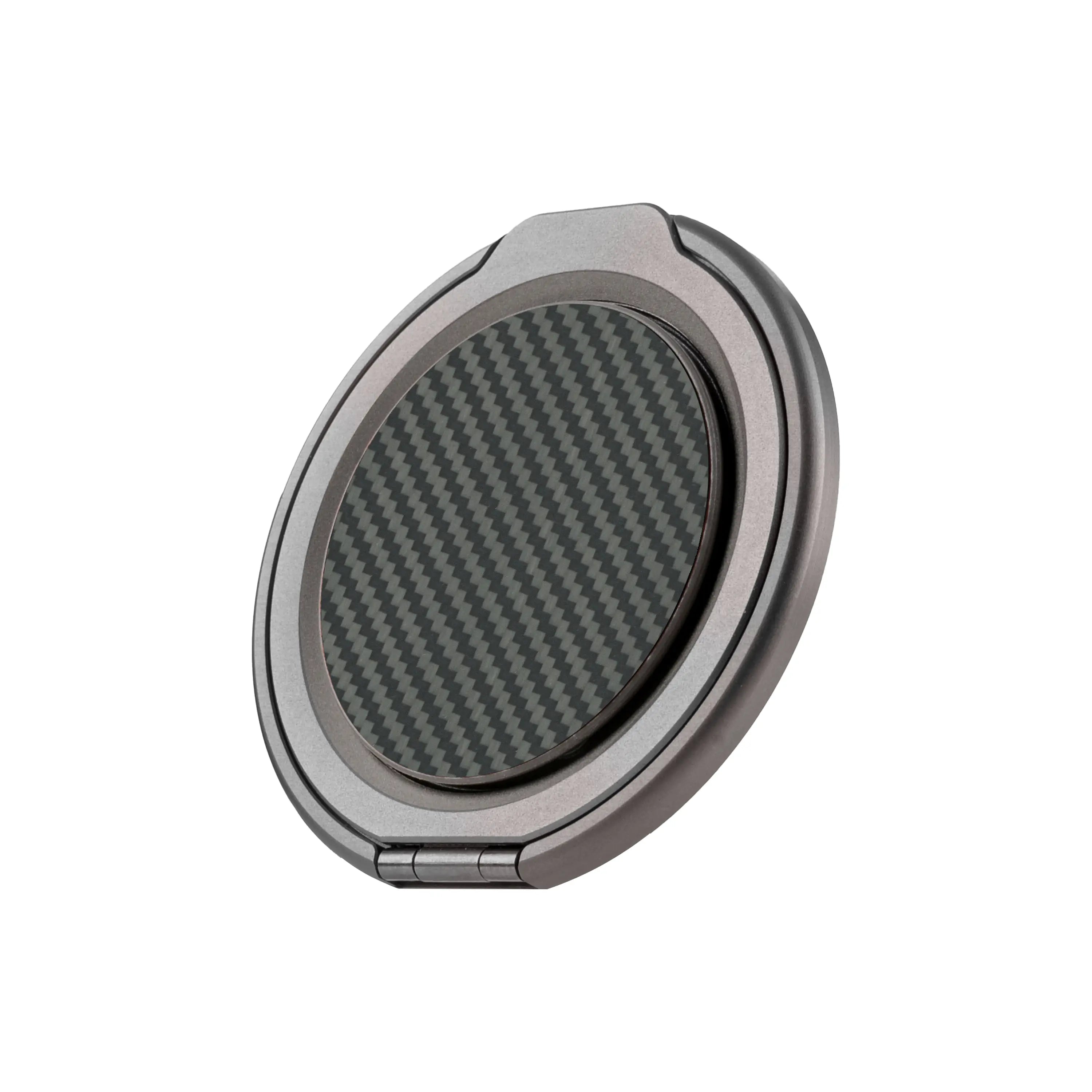 Kavar Aramid Fiber Magnetic Phone Grip with Metal Stand