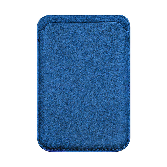 Kadife Alcantara Leather Premium Magnetic Card Holder - Blue