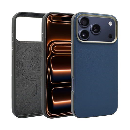 Kilyos Vegan Leather Case For iPhone 17 Pro Max - Blue