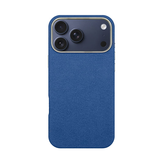 Kadife Alcantara Leather Case For iPhone 17 Pro Max-Blue
