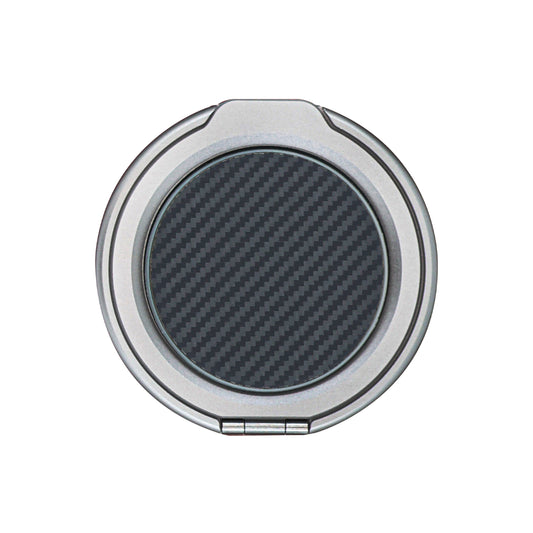 Kavar Aramid Fiber Magnetic Phone Grip with Metal Stand - Black