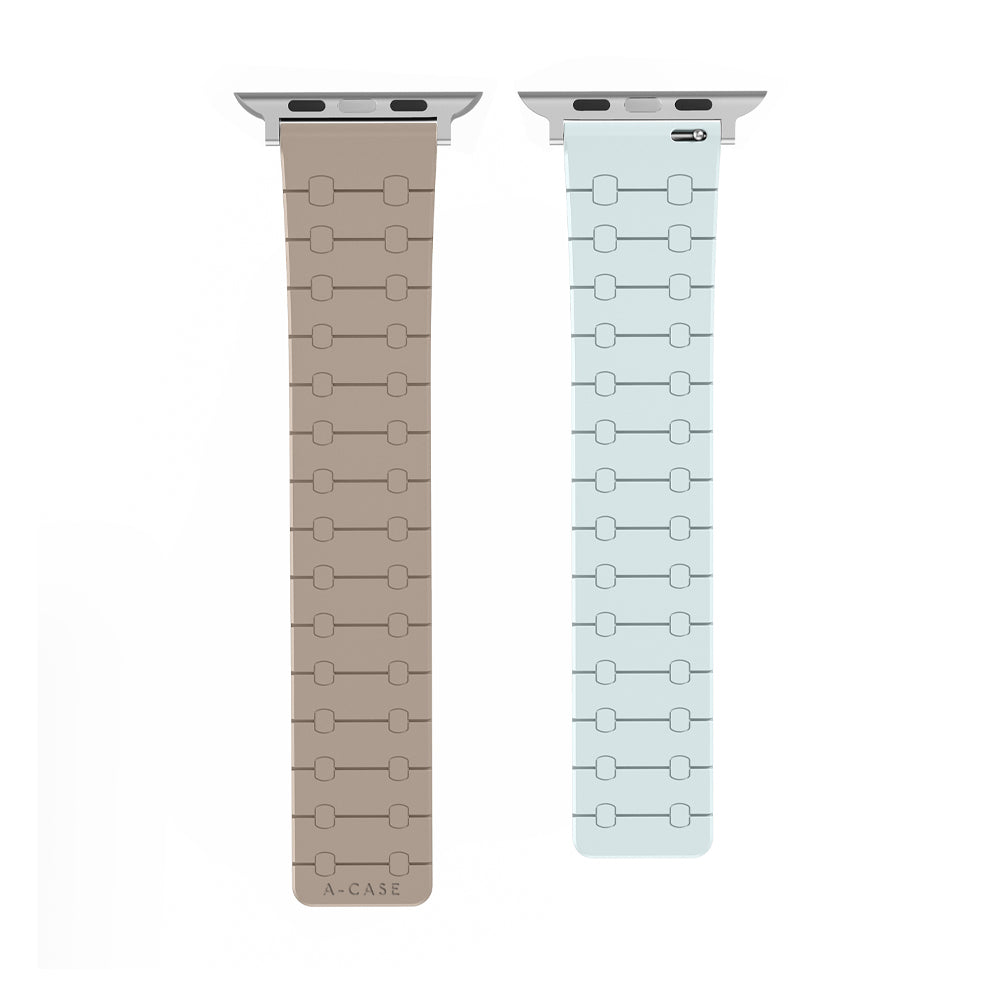 Perge Series Silicone Magnetic Adjustable Loop Strap - A-Case Compatible with Apple Watch Bands (49mm, 45mm, 44mm, 42mm)- Cyan A-Case it's my case