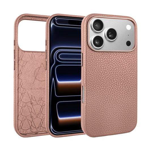 Amur Genuine Leather Case for iPhone 17 Series - Pink