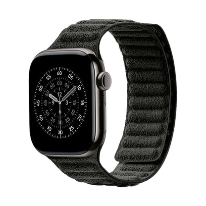 Kadife Alcantara Leather Apple Watch Strap - Maroon