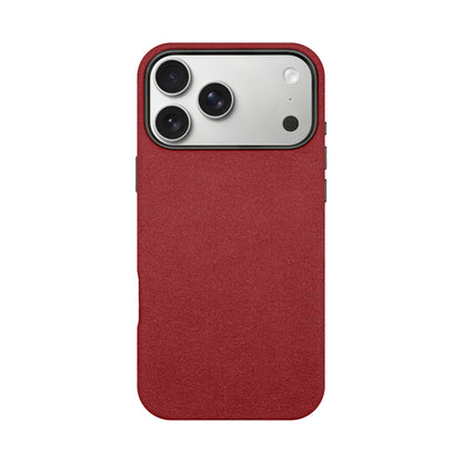 Kadife Alcantara Leather Case For iPhone 17 Pro Max-Maroon
