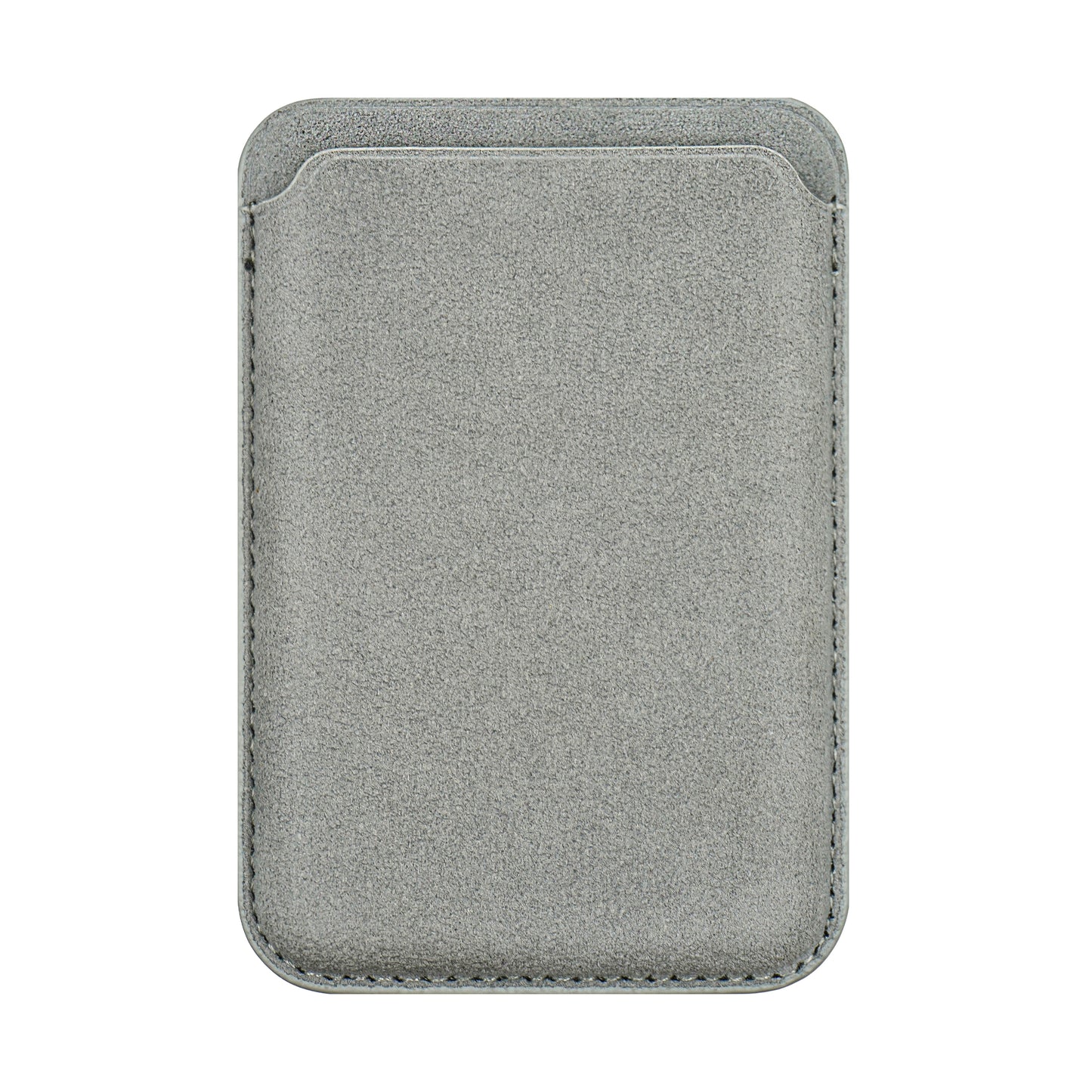 Kadife Alcantara Leather Premium Magnetic Card Holder - Gray
