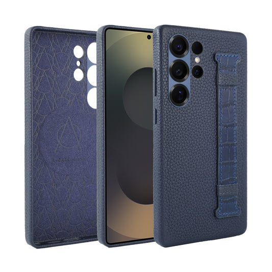 Amur Pro Series A-Case for Samsung Galaxy S25 Ultra - Slim & Lightweight Genuine Leather Case with Magnetic Compatibility and Case-Less Touch Feeling (6.9-Inch)"- Blue