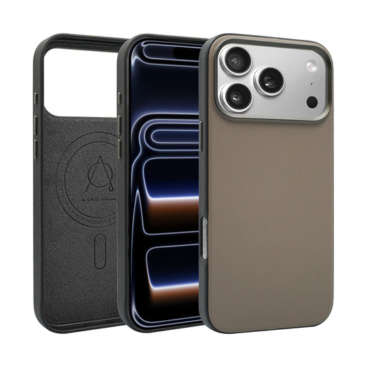 Kilyos Vegan Leather Case For iPhone 17 Pro Max - Gray