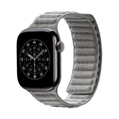 Kadife Alcantara Leather Apple Watch Strap - Maroon