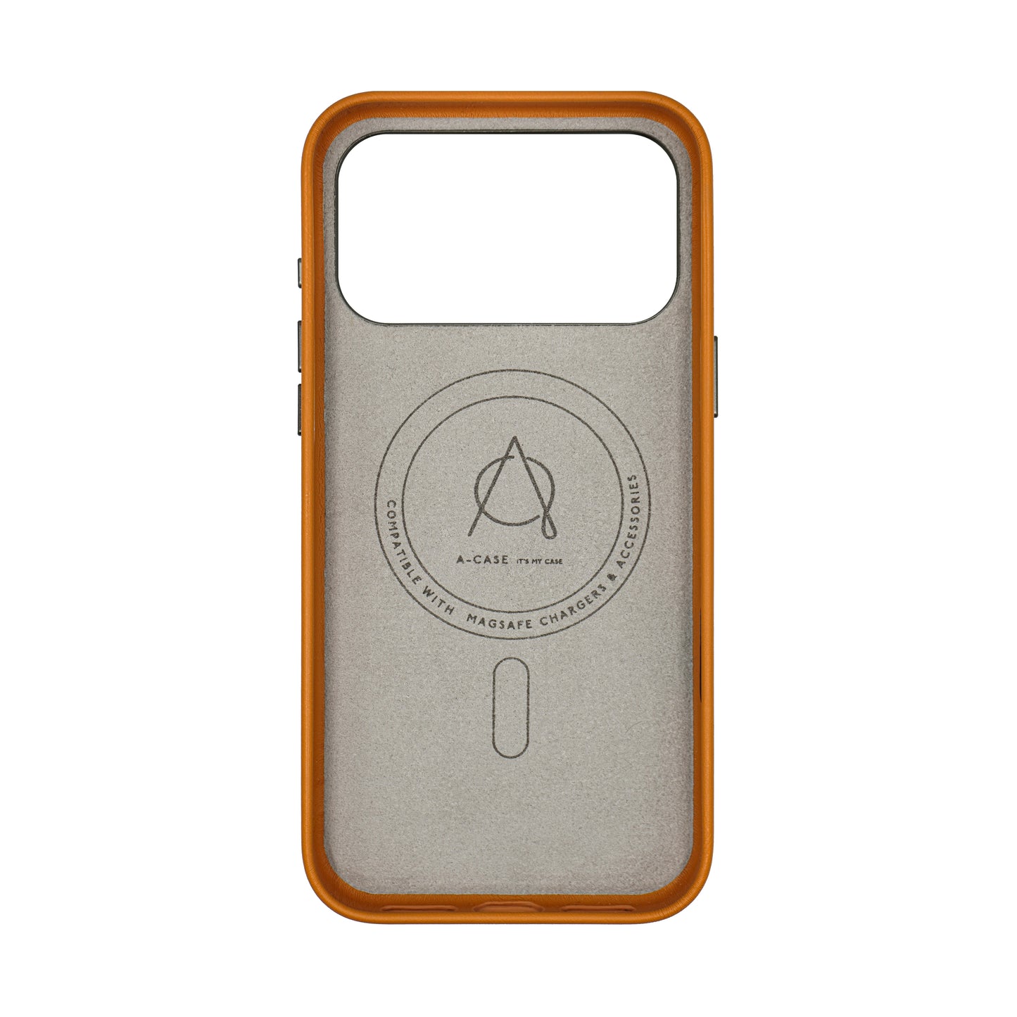Alimli Vegan Leather Crystal Rhinstones Case for iPhone 17 Pro Max - Orange
