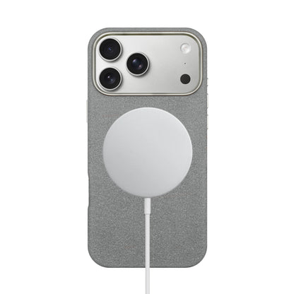 Kadife Alcantara Leather Case For iPhone 17 Pro Max-Gray