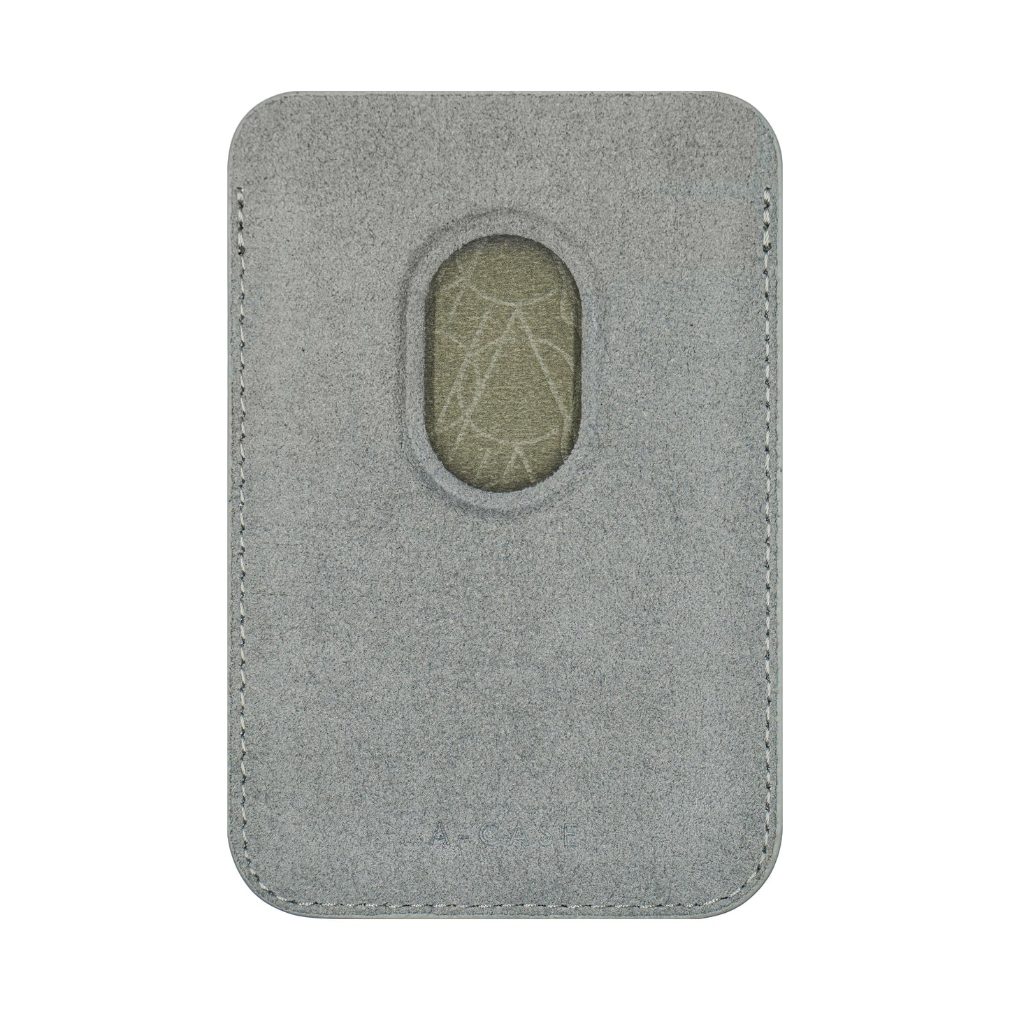 Kadife Alcantara Leather Premium Magnetic Card Holder - Gray